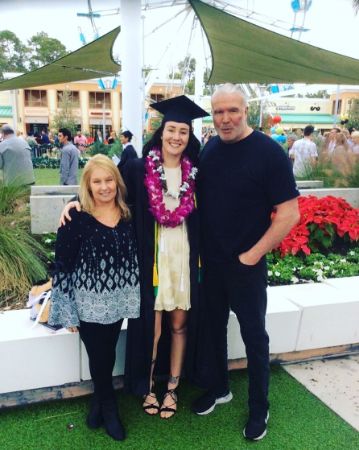 Dana Lee Burgiio with her late ex-husband, Scott Hall and their daughter, Cassidy Hall